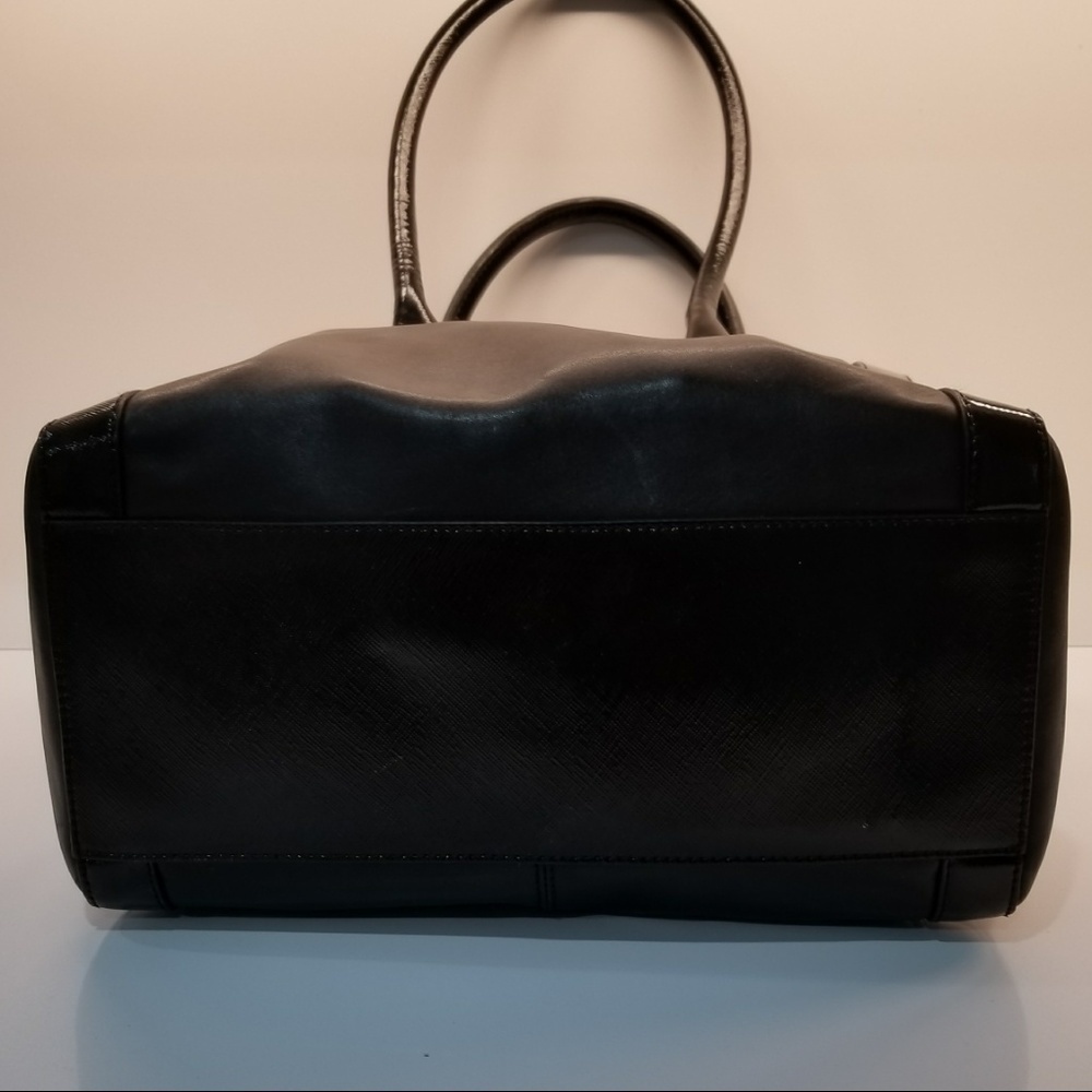 Badgley Mischka Black Leather Handbag - Picture 4 of 8